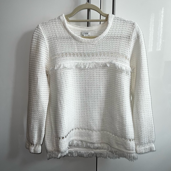 J Crew Mercantile White Sweater - Picture 1 of 3